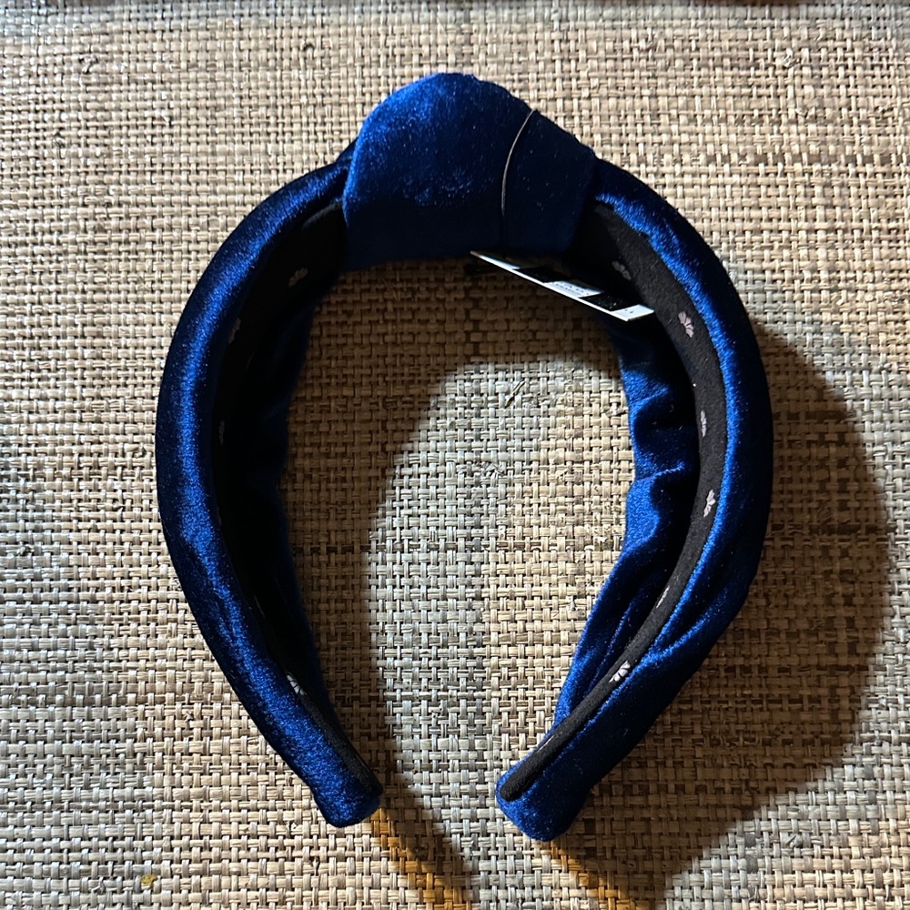 Lele Sadoughi Electric Blue Velvet Headband